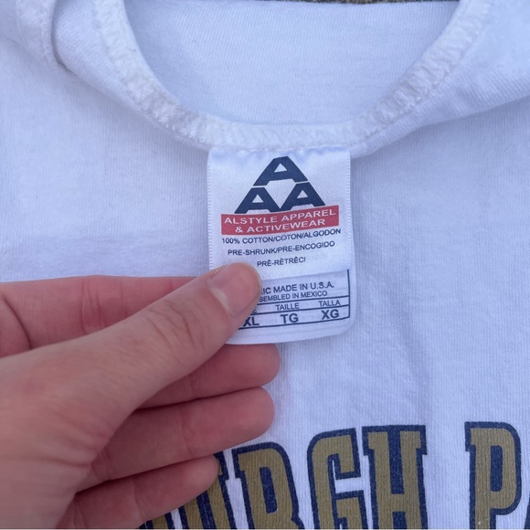 Men’s White 2000s Pittsburgh Panthers Athletic Tank Top Size XL Used - Picture 3 of 5